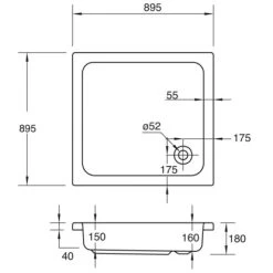 Duschwanne Saba 90 Cm X 90 Cm 7 Duschwanne Saba 90 Cm X 90 Cm -Badezimmerbedarf Geschäft 874088 3209 3