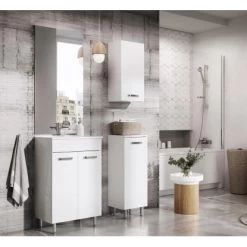 Eve Hängeschrank 1-Türig Weiß Hochglanz 30 Cm 7 Eve Hängeschrank 1-Türig Weiß Hochglanz 30 Cm -Badezimmerbedarf Geschäft 896181 4807 3