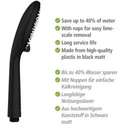 Wenko Brauseset Watersaving Schwarz 18 Wenko Brauseset Watersaving Schwarz -Badezimmerbedarf Geschäft 903253 1068 08