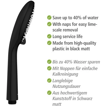 Wenko Brauseset Watersaving Schwarz 10 Wenko Brauseset Watersaving Schwarz – Bild 8
