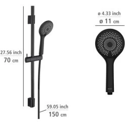 Wenko Brauseset Watersaving Schwarz 19 Wenko Brauseset Watersaving Schwarz -Badezimmerbedarf Geschäft 903253 1068 09