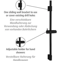 Wenko Duschstange Classic Schwarz 70 Cm 7 Wenko Duschstange Classic Schwarz 70 Cm -Badezimmerbedarf Geschäft 903263 1068 02
