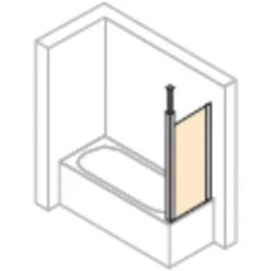 Hüppe Badewannenabtrennung Design Pure Seitenwand BxH: 70 Cm X 150 Cm Silber HG -Badezimmerbedarf Geschäft 905473 2438 HPUV8P68MDG 20