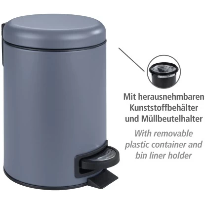 Wenko Treteimer Leman Slateblue 3 L 4 Wenko Treteimer Leman Slateblue 3 L – Bild 2