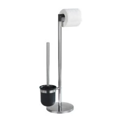 Wenko Stand WC-Garnitur Parus Edelstahl Glänzend 25,5 X 57 X 16,5 Cm -Badezimmerbedarf Geschäft 93949 sb freisteller de 04