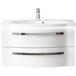 Pelipal Waschplatz Fokus 4005 2-teilig 92 Cm Lack Polarweiß Hochglanz EEK: A-A++