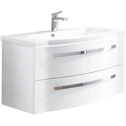 Pelipal Waschplatz Fokus 4005 2-teilig 92 Cm Lack Polarweiß Hochglanz EEK: A-A++ 5 Pelipal Waschplatz Fokus 4005 2-teilig 92 Cm Lack Polarweiß Hochglanz EEK: A-A++ – Bild 3