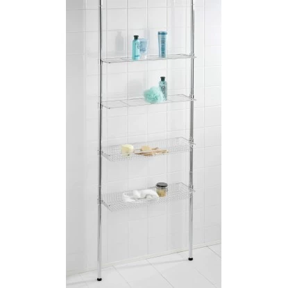 Wenko Teleskopregal Ellera Chrom 65 - 285 Cm X 71 Cm X 20 Cm 4 Wenko Teleskopregal Ellera Chrom 65 - 285 Cm X 71 Cm X 20 Cm – Bild 2