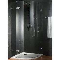 Schulte Runddusche Davita 3-teilig Echtglas Chrom