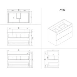Posseik Waschplatz 70 Cm Vela SlimLine Weiß 2-teilig -Badezimmerbedarf Geschäft a 70 cm wei extra schmal 5