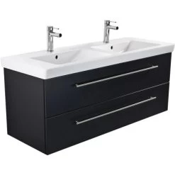 Villeroy & Boch Doppel-Waschplatz 130 Cm Subway 2.0 Anthrazit Seidenglanz