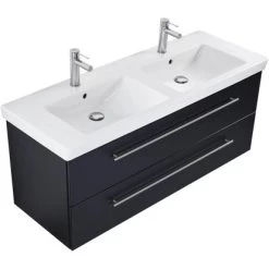 Villeroy & Boch Doppel-Waschplatz 130 Cm Subway 2.0 Anthrazit Seidenglanz -Badezimmerbedarf Geschäft ay anthrazit seidenglanz 4