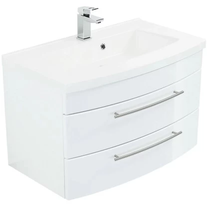 Posseik Waschplatz Luna 82 Cm Weiß Hochglanz 3 Posseik Waschplatz Luna 82 Cm Weiß Hochglanz