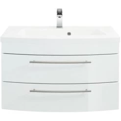 Posseik Waschplatz Luna 82 Cm Weiß Hochglanz 10 Posseik Waschplatz Luna 82 Cm Weiß Hochglanz -Badezimmerbedarf Geschäft badmoebel luna 80 weiss 3