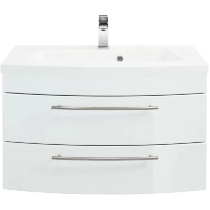 Posseik Waschplatz Luna 82 Cm Weiß Hochglanz 5 Posseik Waschplatz Luna 82 Cm Weiß Hochglanz – Bild 3