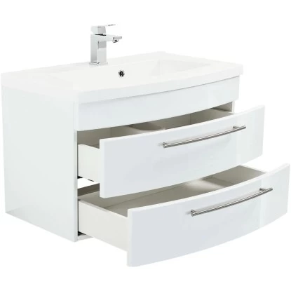 Posseik Waschplatz Luna 82 Cm Weiß Hochglanz 7 Posseik Waschplatz Luna 82 Cm Weiß Hochglanz – Bild 5