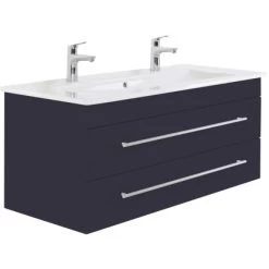 Villeroy & Boch Doppel-Waschplatz 120 Cm Venticello Anthrazit Seidenglanz