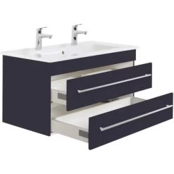Villeroy & Boch Doppel-Waschplatz 100 Cm Venticello Anthrazit Seidenglanz -Badezimmerbedarf Geschäft el anthrazit seidenglanz 3 1