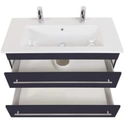Villeroy & Boch Doppel-Waschplatz 100 Cm Venticello Anthrazit Seidenglanz -Badezimmerbedarf Geschäft el anthrazit seidenglanz 5 1
