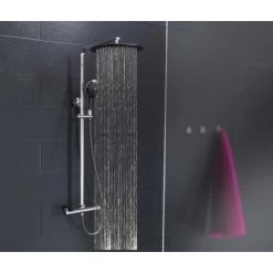 Eisl Überkopfbrause-Set Grande Vita Mit Thermostatablage Chrom-Schwarz -Badezimmerbedarf Geschäft etgrandevitachromschwarz 5