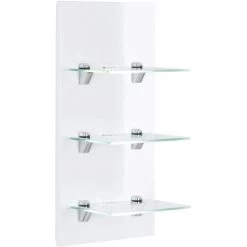 LED-Panel Viva Weiß Hochglanz Mit 3 Glasablagen