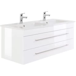 Villeroy & Boch Doppel-Waschplatz 130 Cm Venticello Weiß Hochglanz