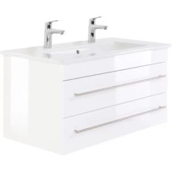 Villeroy & Boch Doppel-Waschplatz 100 Cm Venticello Weiß Hochglanz