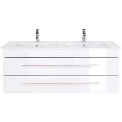 Villeroy & Boch Doppel-Waschplatz 130 Cm Venticello Weiß Hochglanz 4 Villeroy & Boch Doppel-Waschplatz 130 Cm Venticello Weiß Hochglanz – Bild 2