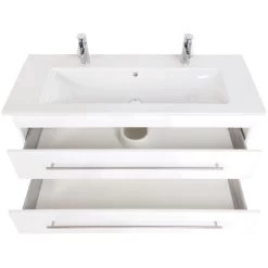 Villeroy & Boch Doppel-Waschplatz 120 Cm Venticello Weiß Hochglanz -Badezimmerbedarf Geschäft m doppel weiss hochglanz 5 2