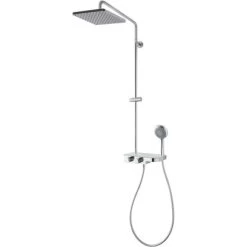 Breuer Duscharmatur Aquamaxx 340 Mit Thermostat Eckige Kopfbrause